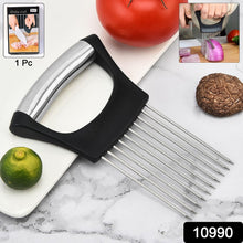 Stainless Steel Onion Cutter & Vegetable Slicer Holder Tool (1 Pc) - justgrabit.in | Just Grab It