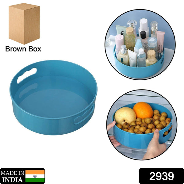 360° Rotating Kitchen Organizer Trolley for Storage - Turntable Tray with Brown Box - justgrabit.in | Just Grab It