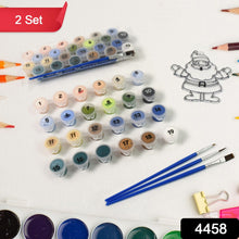 Paint by Number Kits 2 Set 19 Number Color, 6 paint brushes (2 Set) - justgrabit.in | Just Grab It