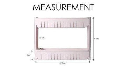 Multipurpose 2 Layer Slim Side Space Saving Storage Organizer Rack Shelf - Justgrabit Inc.