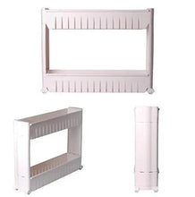 Multipurpose 2 Layer Slim Side Space Saving Storage Organizer Rack Shelf - Justgrabit Inc.