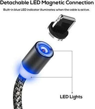 Magnetic Charging Cable 3 in 1 Metal Magnetic Micro USB Type C Lighting Cable with LED, Multiple Charging Adapters for All Android and all Smartphones (Compatible with All Android and iPhone Smartphones, Tablet, PC, Mobile - Justgrabit Inc.