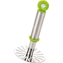 Ganesh Potato / Pav Bhaji Masher with Plastic Handle, Silver & Plastic - Oval Pav Masher, Potato 1 - Piece, Smasher Handle, Multicolor - Justgrabit Inc.