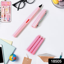 Fountain Blue Pen With 3 Refills (1 Set) - justgrabit.in | Just Grab It