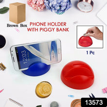 2in1 ABS Plastic Phone Holder Phone Stand With Coin Bank (1 Pc) - justgrabit.in | Just Grab It