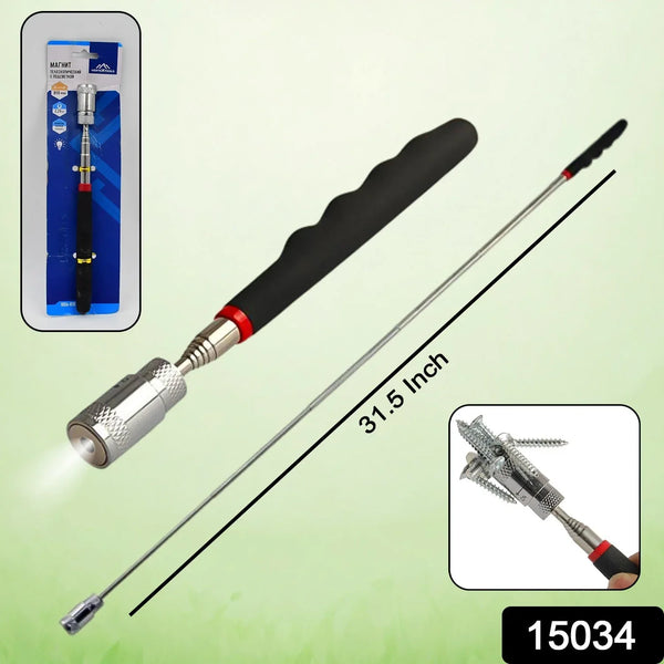 1 Pc Telescopic Pick up Tool Magnetic Mini LED Magnet Tool - justgrabit.in | Just Grab It