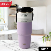 Stainless Steel Vacuum Insulated Coffee Cups Travel Mug With Straw, Tumbler (900 ML Approx / 1 Pc) - Justgrabit Inc.