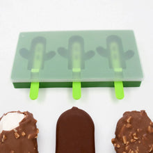 Ice Cream Mould sicle Mold, Cactus Shape Ice Molds Homemade sicle for DIY Ice sicle, 3 - Cavity Summer Food Kitchen Tools (1 Pc) - Justgrabit Inc.