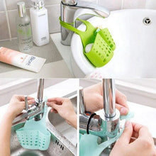 Adjustable Kitchen Bathroom Water Drainage Plastic Basket / Bag with Faucet Sink Caddy - Justgrabit Inc.