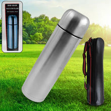 Vacuum Flask With Cover, 18/8 Stainless Steel | Hot and Cold Water Bottle with Push - Down Lid | Double Walled Stainless Steel Bottle for Travel, Home, Office, School, Picnic (750 ML) - Justgrabit Inc.