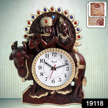 Analog Latest Stylish New Models Wall Clock with God Radha Kishan Frame - Justgrabit Inc.