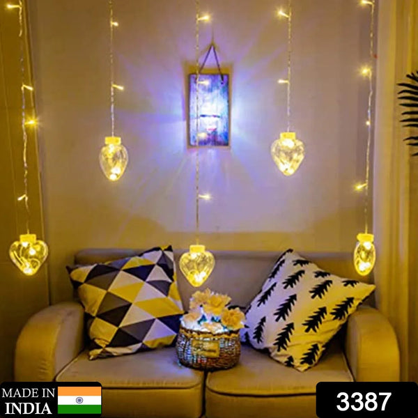 8 Feet 12 Wish Heart Ball String LED Lights With Color Box for Home Decoration, Diwali & Wedding LED Christmas Light Indoor and Outdoor Light ,Festival Decoration (Wishing Ball Warm White) - justgrabit.in | Just Grab It