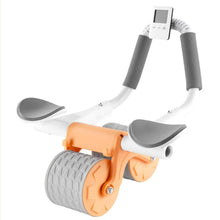 Automatic Rebound Abdominal Wheel, Ab Roller Wheel with Timer Elbow Support for Beginners, Exercise Double Wheel with Knee Mat Holder for Body Fitness Strength Training Home Gym - Justgrabit Inc.