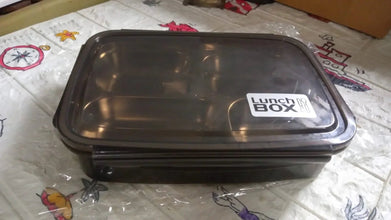 Black Transparent 4 Compartment Lunch Box for Kids and adults, Stainless Steel Lunch Box with 4 Compartments For Office, Travel, School, Home - justgrabit.in | Just Grab It
