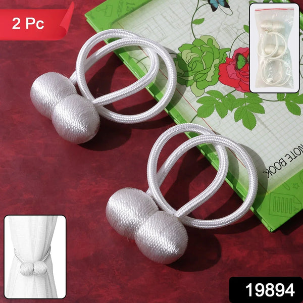 Magnetic Curtain Tiebacks - (2 Pc / Set) - justgrabit.in | Just Grab It