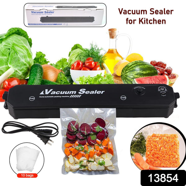 Vacuum Sealer Machine 10 Bags, Automatic Hands - Free, Smart Food Preservation (1 Set) - justgrabit.in | Just Grab It