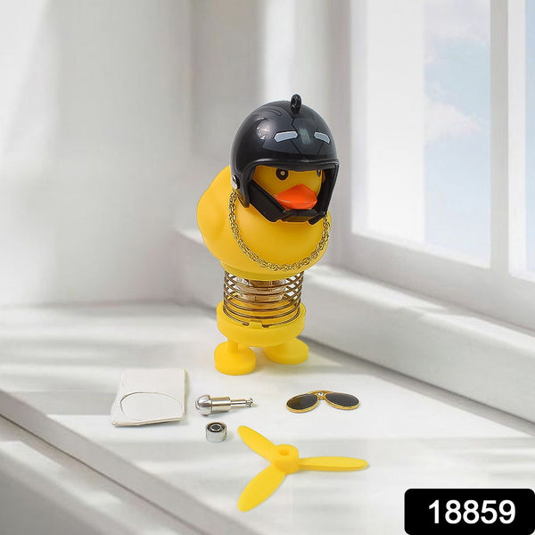 Spring Doll Dance Toy Duck Car Bicycle Bell with Propeller Helmet (1 Pc / Mix Design) - justgrabit.in | Just Grab It