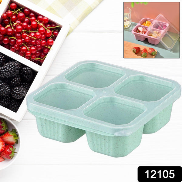 4 Compartment Food Storage Containers (1 Pc) - justgrabit.in | Just Grab It