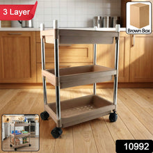 3 - Layer Multipurpose Storage Trolley - justgrabit.in | Just Grab It