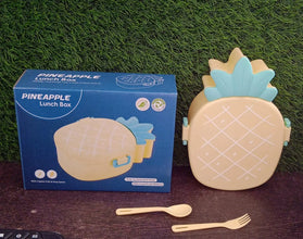 Kids Lunch Box Cute Pineapple Shaped Bento Box with Fork Spoon Snack Container Microwave Portable Office Lunch Box (1 Pc / With Spoon, Fork & Color Box) - Justgrabit Inc.