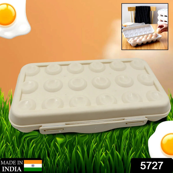 18 Grid Egg Holder Storage, Shock - Proof Egg Container with Buckle, Egg Carrier, Egg Tray, Egg Shelter, Effective Full Seal, Egg House use for Fridge, Camping, Kitchen - Justgrabit Inc.