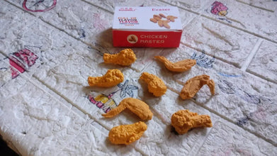 Cute Chicken Wing & Leg Erasers for Kids & Students (8 Pc Set) - Justgrabit Inc.