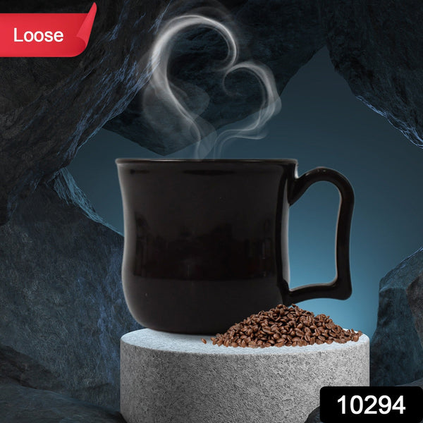 Premium Plastic Coffee / Tea Cups / Mug with Handle(1 Pc / Loose / Black) - justgrabit.in | Just Grab It