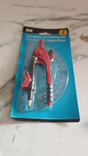 2 Pc Geometry Set – Built - in Pencil Grip & Transparent Plastic Protractor - justgrabit.in | Just Grab It