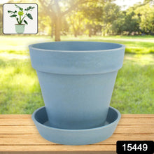 Heavy Plastic Flower pots With Tray (1 Pc) - Justgrabit Inc.