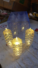 Rose Candles LED Flameless and Smokeless Decorative Acrylic Transparent Candles Led Tea Light Candle Perfect for Gifting, Home, Diwali, Christmas, Crystal Candle Lights, Diwali (1 Pc) (MOQ : - 12 pc ) - Justgrabit Inc.