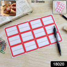 Writable Label Stickers – 50 Sheets - justgrabit.in | Just Grab It