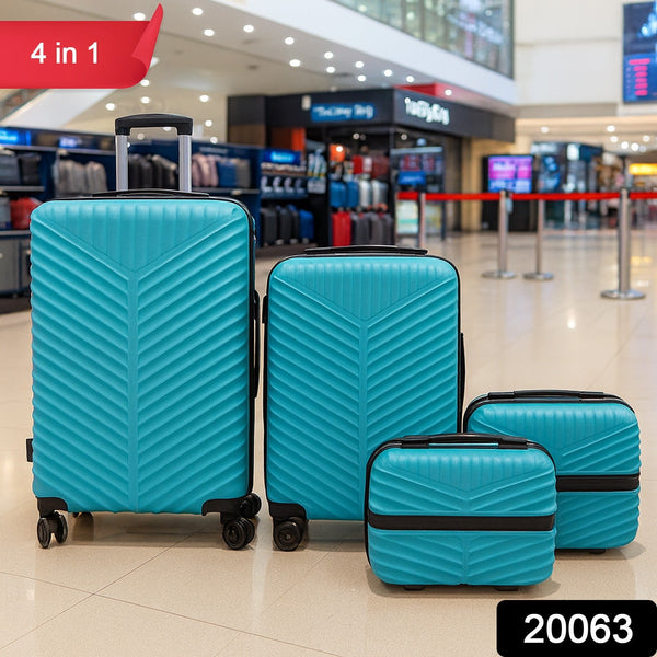 4 - in - 1 Luggage Set – Durable and Stylish Hard Shell Suitcase Set - justgrabit.in | Just Grab It