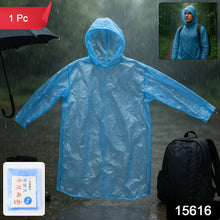 Ultra Lightweight Disposable Raincoat with Hood for Adults (1 Pc) - justgrabit.in | Just Grab It