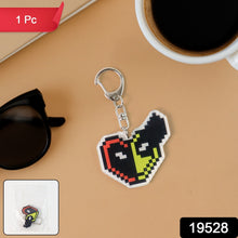 Pixel Style Acrylic Cartoon Keychain with Funky Design (1 Pc) - justgrabit.in | Just Grab It