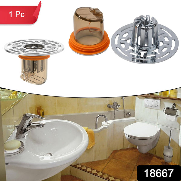 Shower Stopper, Anti - Odour Floor Drain Core with Filter Mesh (1 Pc) - justgrabit.in | Just Grab It