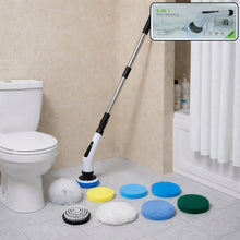 9 - in - 1 Electric Cleaning Brush with Long Extendable Handle (1 Set) - justgrabit.in | Just Grab It