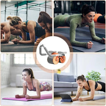 Automatic Rebound Abdominal Wheel, Ab Roller Wheel with Timer Elbow Support for Beginners, Exercise Double Wheel with Knee Mat Holder for Body Fitness Strength Training Home Gym - Justgrabit Inc.