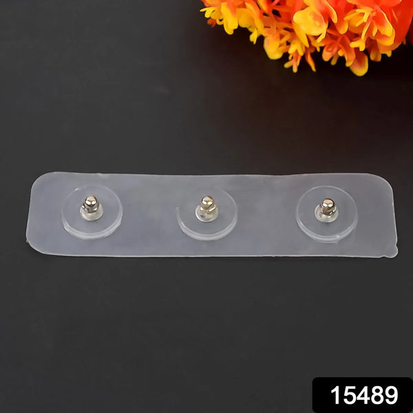 Adhesive Nails Wall Hooks (Screw Sticker / 3 Hook / 1 Pc) - Justgrabit Inc.