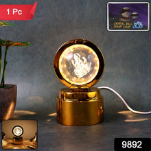 Ganpati Bapa 3D Crystal Ball Night Light with LED Illumination (1 Pc) - justgrabit.in | Just Grab It