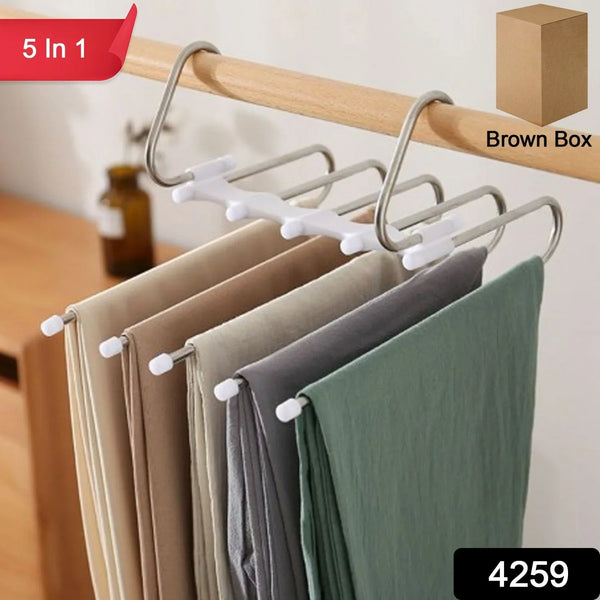 5 in 1 Stainless Steel Foldable Hangers for Clothes Hanging - Justgrabit Inc.