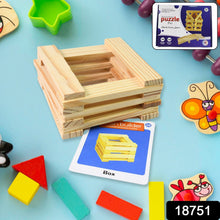 Wooden Pattern Brain Puzzles 20 Pcs Wooden Strips, 40 Pattern Cards (1 Set) - justgrabit.in | Just Grab It