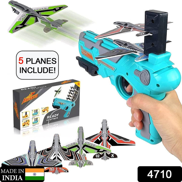 Airplane Launcher Toy with Foam Planes, 5 - Pack - justgrabit.in | Just Grab It