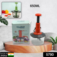 Manual Food Chopper (650ml): 3 Stainless Steel Blades, Locking System, Anti - Slip Base - Justgrabit Inc.