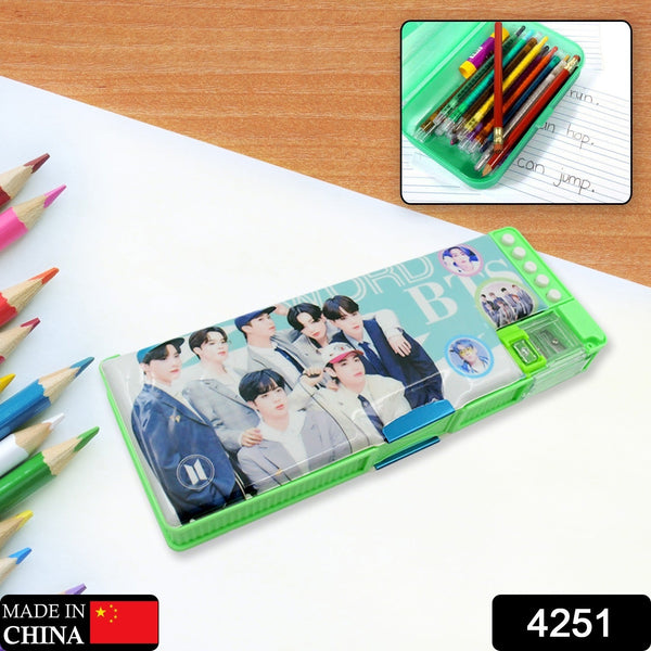 Multipurpose Compass Box (2 Compartments): Cartoon Pencil Case for Kids - justgrabit.in | Just Grab It