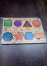 Wooden Triangles Puzzle Learning Educational Board (1 Set / 28×20 Cm) - justgrabit.in | Just Grab It