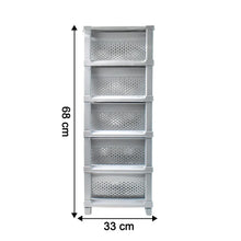 Multi - Purpose Anti - Slip 5 Layer Modular Drawer Storage System (68×33 Cm) - Justgrabit Inc.