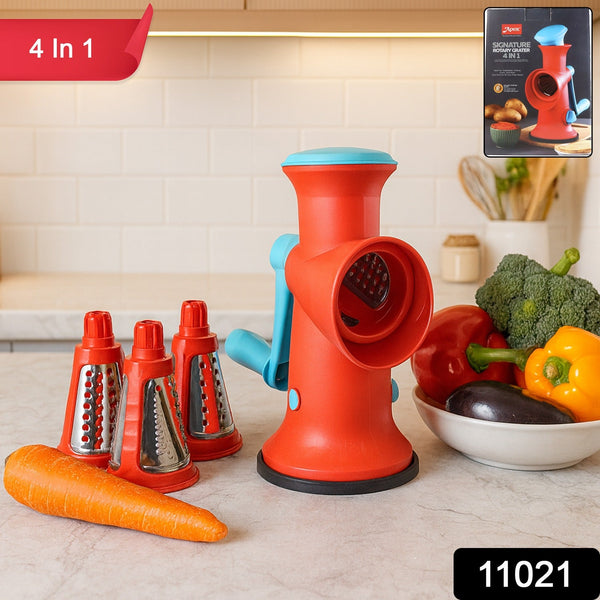 Apex 4 in 1 Signature Rotary Grater with Interchangeable Blades - justgrabit.in | Just Grab It