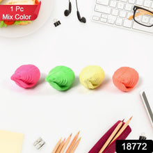 Shankh Shape Eraser Rubber (1 Pc / Mix Colour & Design) - justgrabit.in | Just Grab It
