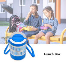 3 layer Adjustable Insulated Tiffin Set of 1, Blue 3 Containers Lunch Box - justgrabit.in | Just Grab It