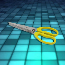 Multifunction Vegetable Stainless Steel Herbs Scissor with 5 Blades (1 Pc) - justgrabit.in | Just Grab It